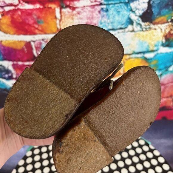 Eureka Red Leather Saddle Shoes Lace Up Size 19 US Size 3 - Picture 3 of 6